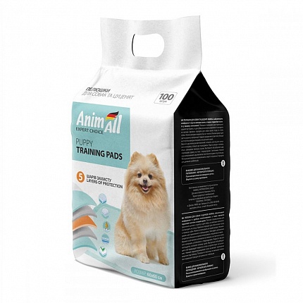 AnimAll Пелюшки для собак і цуценят, 100 шт (60х60 см) | Training Pads Puppy купити KITIPES.COM.UA