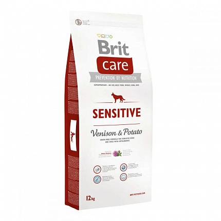 Brit Care Sensitive Venison & Potato Беззерновий корм для собак з чутливим травленням купити KITIPES.COM.UA