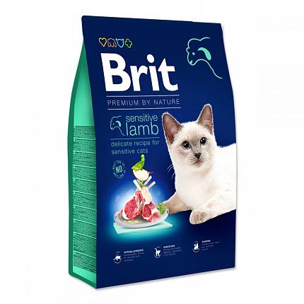 Brit Premium by Nature Sensitive Сухий гіпоалергенний корм для котів з чутливим травленням купити KITIPES.COM.UA
