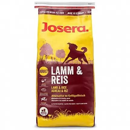 Josera Dog Lamb and Rice Сухий корм для собак всіх порід з ягням і рисом купити KITIPES.COM.UA