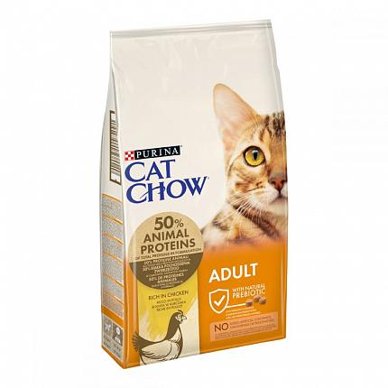 Cat Chow Adult Сухий корм для котів з куркою купити KITIPES.COM.UA