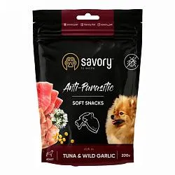 Savory Dog Anti-Parasitic Мягкое лакомство для собак с тунцем и диким чесноком