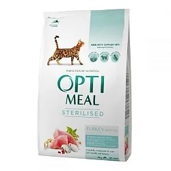 Optimeal Sterilized Adult Cat Сухий корм для стерилізованих котів з індичкою і вівсом