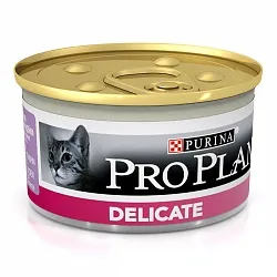 Консервы Pro Plan Delicate для кошек с чувствительным пищеварением с индейкой