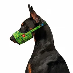 Намордник для собак WAUDOG Nylon "Авокадо", пластиковый фастекс