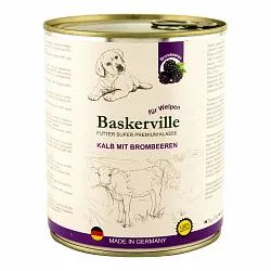 Консервы Baskerville для щенков с телятиной и ежевикой