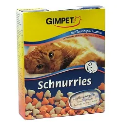 Вітаміни Gimpet Schnurries для кішок з таурином і лососем
