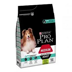 Pro Plan Medium Sensitive Корм для дорослих собак середніх порід з ягням і рисом
