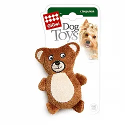 GiGwi Plush Іграшка для собак ведмедик з 2-ма пищалками