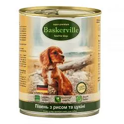 Baskerville Premium Консервы для собак курица с рисом и цуккини