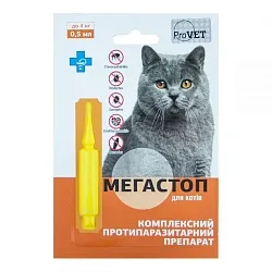 ProVET Мега Стоп Антипаразитарний препарат для котів до 4 кг