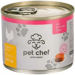Pet Chef Консервы мясной паштет для взрослых собак из курицы