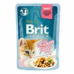 Brit Premium Консерви для кошенят шматочки курячого філе в соусі