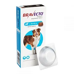 Bravecto (Бравекто) 20 - 40 кг Таблетки від бліх і кліщів для собак вагою від 20 до 40 кг