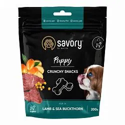 Savory Puppy Crunchy Snacks Лакомство для щенков с ягненком и облепихой