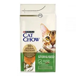Cat Chow Sterilised Сухий корм для стерилізованих котів з індичкою
