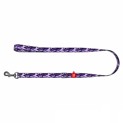 Поводок регулируемый нейлоновый для собак WAUDOG Nylon "Фиолетовый камо"