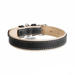 Нашийник для собак шкіряний WAUDOG Soft з QR паспортом