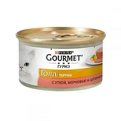 Gourmet Gold Консервы паштет террин с уткой, морковью и шпинатом