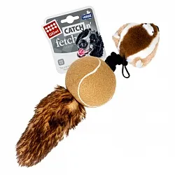 Іграшка для собак Борсук з 2-ма пищалками GiGwi Catch & fetch, штучне хутро