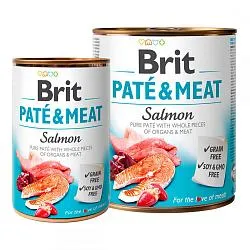 Brit Pete & Meat Salmon Консервы для собак с лососем