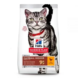 Hills SP Feline Hairball Indoor Сухой корм для кошек, которые не покидают помещение