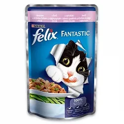 Felix (Фелікс) Fantastic Консерви для котів з фореллю і зеленим горошком в желе 100 гр