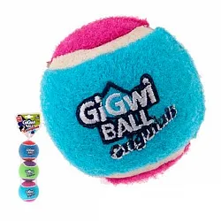 Іграшка для собак Три м'ячі з пищалки GiGwi Ball, тенісних гума