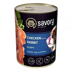 Savory Puppy Chicken & Rabbit Консерви для цуценят з куркою і кроликом