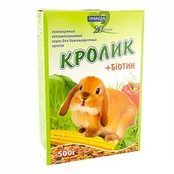 Кролик + Біотин (ТМ Природа) Корм для кроликів довгошерстих