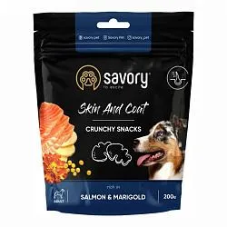 Savory Skin & Coat Ласощі для собак з лососем та чорнобривцями