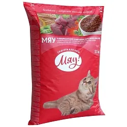 Мяу! Сухой корм для кошек с мясом