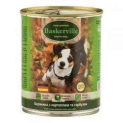 Baskerville Premium Консерви для собак баранина з картоплею і гарбузом