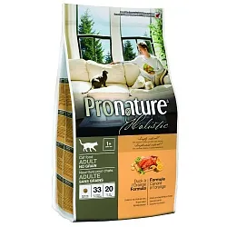 Pronature (Пронотюр) Беззерновой корм для котів з качкою і апельсином |  Adult Duck & Orange