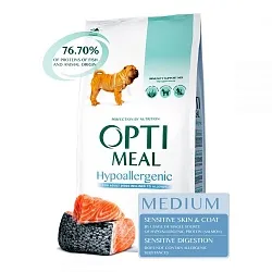Optimeal (Оптіміл) Гіпоалергенний корм для собак середніх порід з лососем | Hypoallergenic Medium