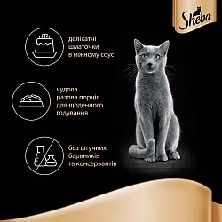 Sheba (Шеба) Fresh & Fine Набір консерви для кішок з лососем, тунцем і тріскою в соусі (пауч)