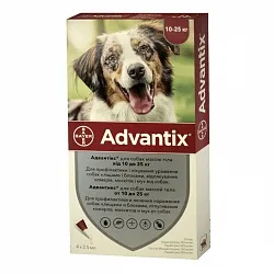 Advantix 10-25 кг Засіб від бліх для собак вагою 10-25 кг