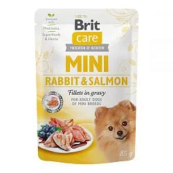 Brit Care Mini Rabbit & Salmon Консерви для собак малих порід з кроликом і лососем в соусі
