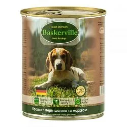 Baskerville Premium Консервы для собак кролик с вермишелью и морковью