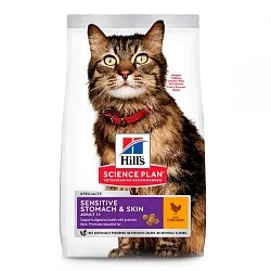 Hills SP Feline Sensitive Stomach & Skin Сухой корм для кошек с курицей