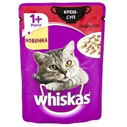 Whiskas Крем-Суп Консервы для кошек с говядиной в соусе
