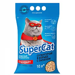 Supercat (Суперкот) 3 кг Стандарт Древесный наполнитель для кошачьего туалета