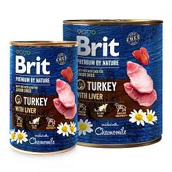 Brit Premium Консервы для молодых собак с индейкой и индюшиной печенью