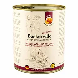 Консерви Baskerville для собак кабан і качка з гарбузом і зеленню