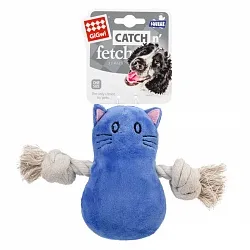 GiGwi Catch & fetch Іграшка для собак кіт з пищалкою 