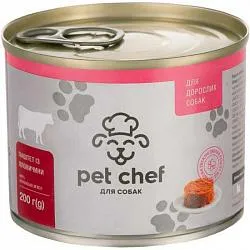 Pet Chef Консервы мясной паштет для взрослых собак из говядины