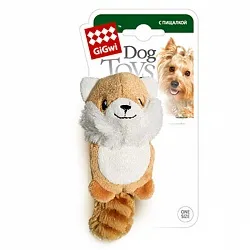 GiGwi Plush Іграшка для собак лисичка з 2-ма пищалками