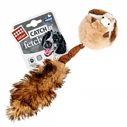 Іграшка для собак Борсук з 2-ма пищалками GiGwi Catch & fetch, штучне хутро