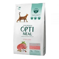 Optimeal (Оптіміл) Cat Adult Sterilised Beef & Sorghum Сухий корм для стерилізованих кішок з яловичиною та сорго