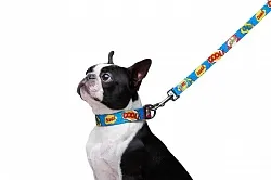Поводок для собак нейлоновый WAUDOG Nylon, рисунок "ВАУ"